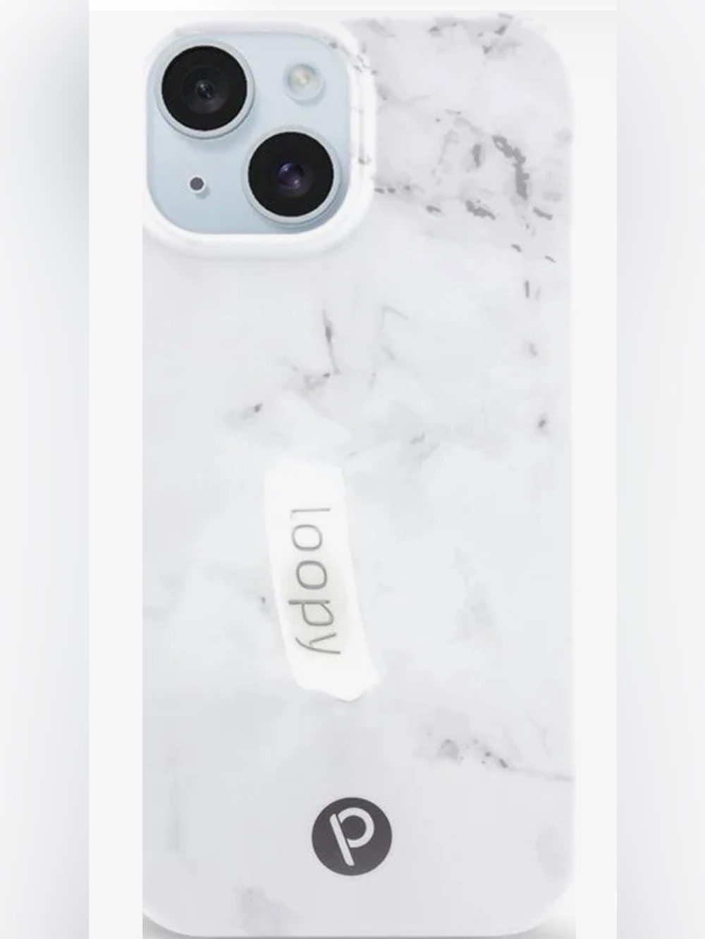 Loopy iPhone 13 (6.1” Screen) Case in White Marble